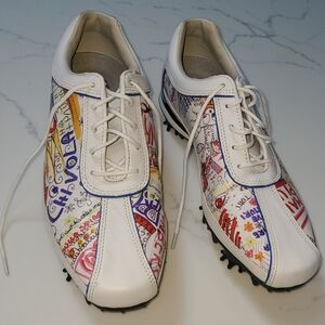 Foot Joy Womens Golf Shoes LoPro White Pink Size 8